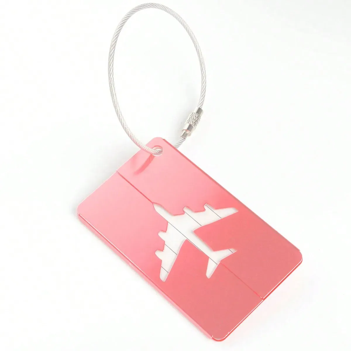 étiquette à bagages plate en alliage d'aluminium, étiquette créative avec nom et carte d'identité, accessoires de voyage pour adultes