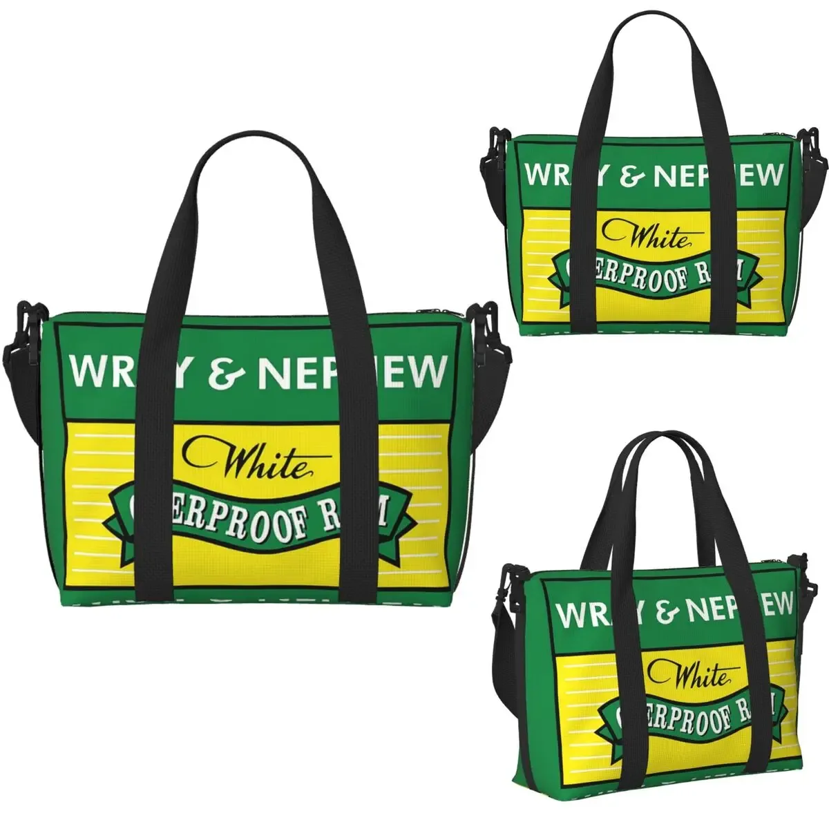 sac de voyage de plage personnalisé wray and nephew (1), fourre-tout de grande capacité pour salle de sport, yoga, sac à bandoulière de shopping pour femmes