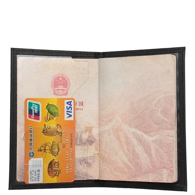 étui de passeport en cuir pu avec fente pour carte d'identité et carte de crédit, porte-passeport de voyage dans le monde, sac solide, étui d'évaluation