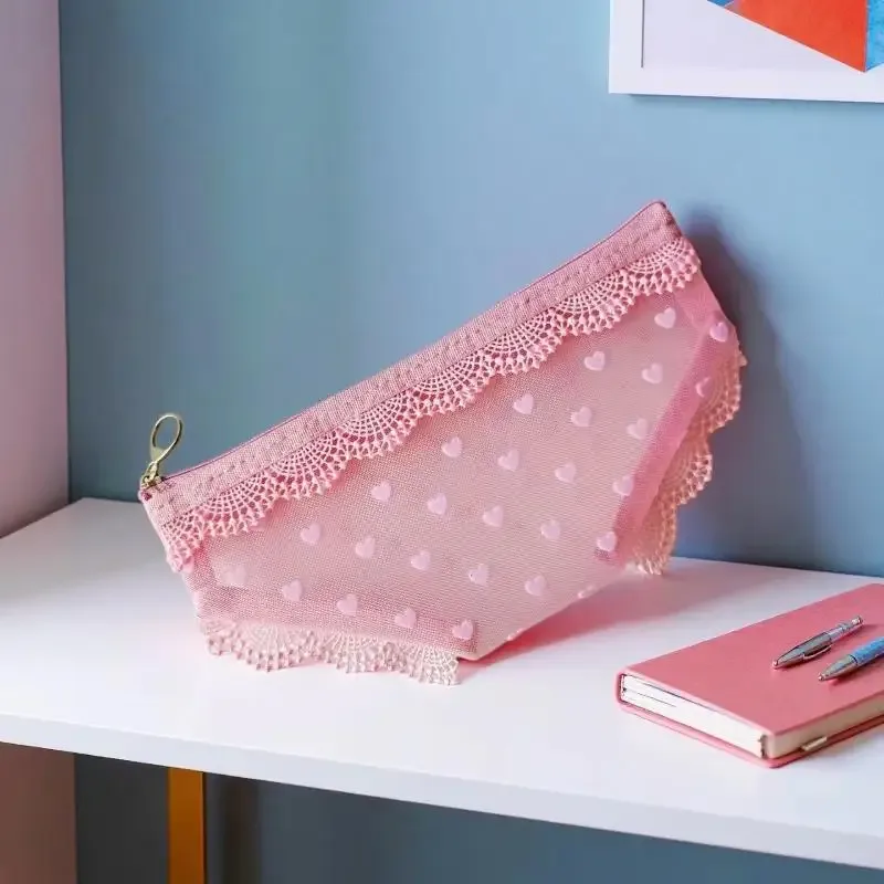 pochette de rangement en maille tendance pour cosmétiques, maquillage, bijoux, écouteurs et clés, décorative avec fermeture éclair