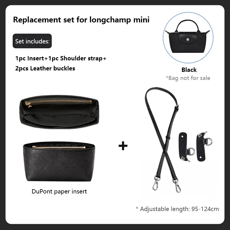 sangle de sac à bandoulière de remplacement en cuir, sangle d'épaule de sac adaptée pour longchamp mini, sangle de sac réglable en longueur, accessoires de sac