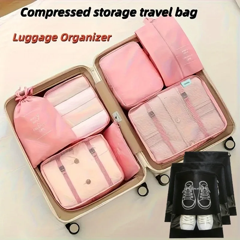 【 ensemble de 10 pièces 】 ensemble de cubes de rangement pour voyage - sacs de tri pour le linge, sacs de rangement pour le voyage