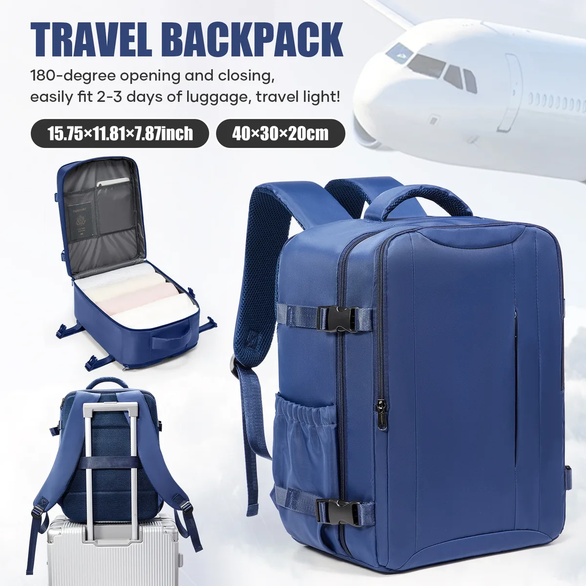 sac de cabine ryanair 40x30x20 - nouveau sac à dos de voyage easyjet, sac à dos pour bagages à main pour usage occasionnel, sac à dos pour ordinateur portable pour homme