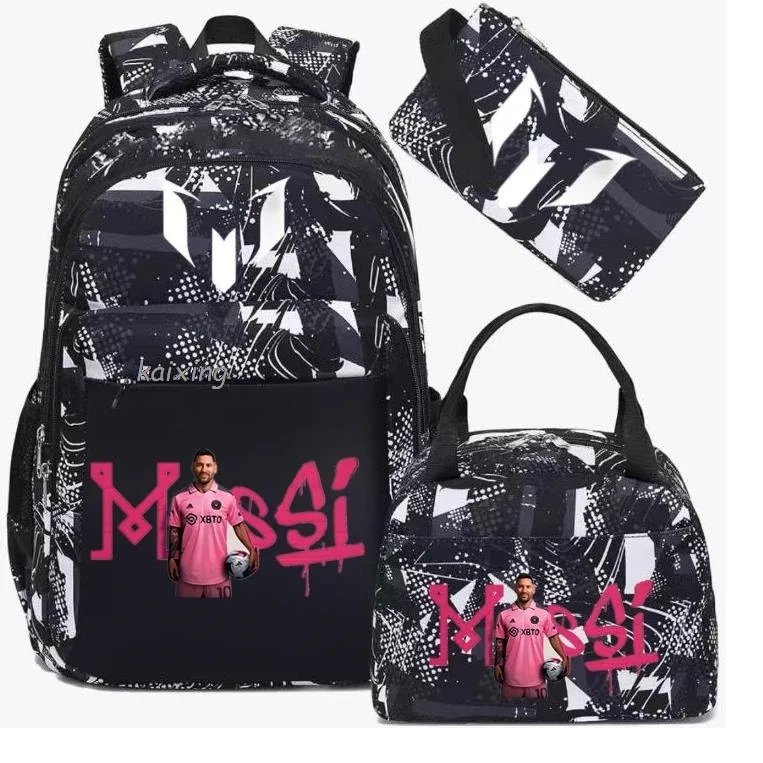 nouveau sac à dos messi pour adolescents, filles et garçons, sac à dos pour ordinateur portable, sacs d'école multi-poches pour femmes et hommes, sacs de voyage camouflage