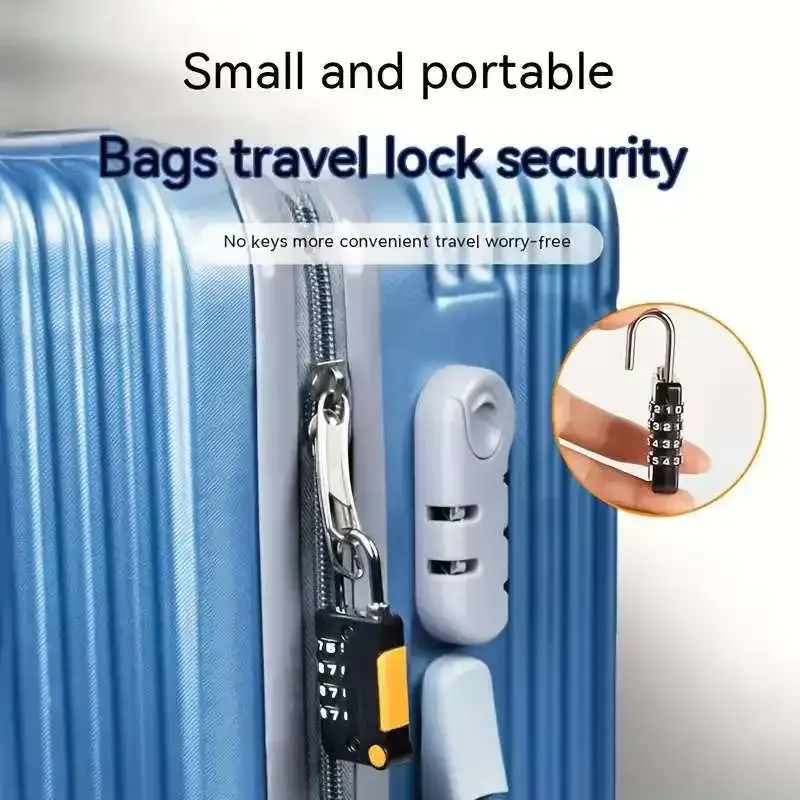 cadenas à combinaison à 4 chiffres, mini cadenas pour bagages, sacs à dos, salle de sport, école, armoire 814