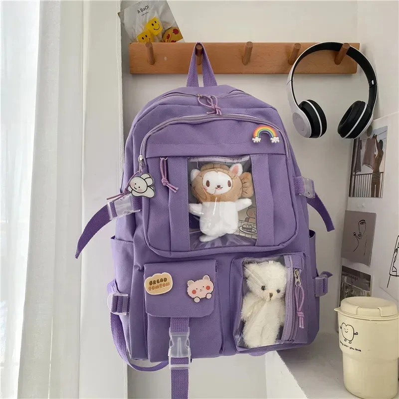 sac à dos grande capacité pour fille, sac à dos d'étudiant unique et mignon