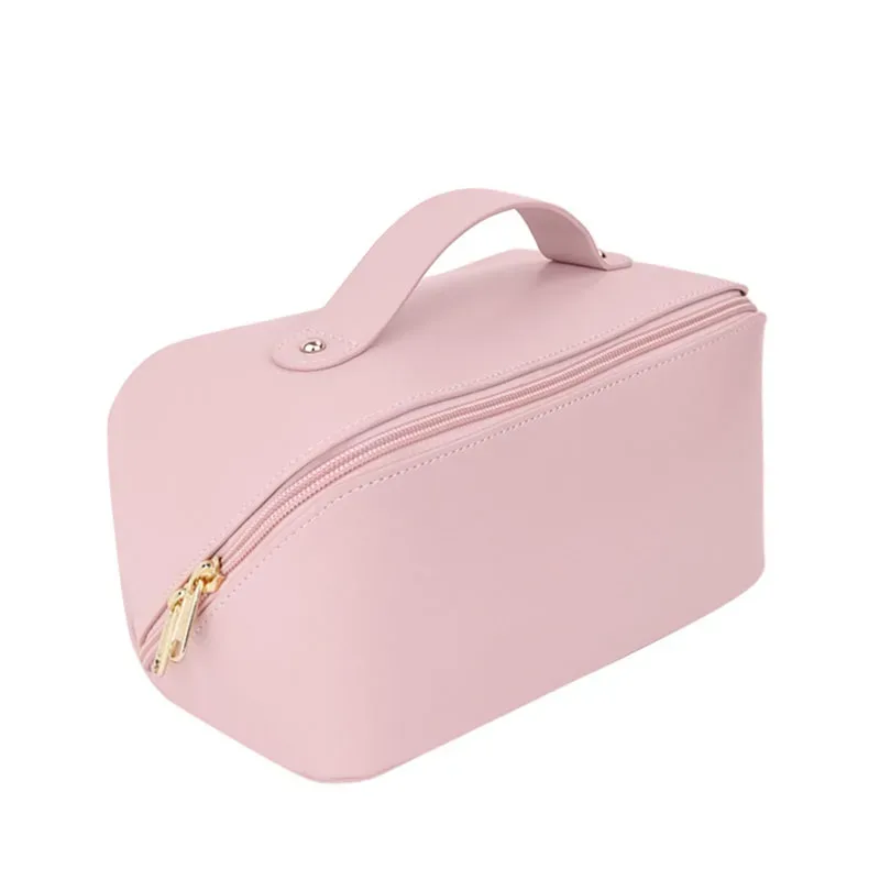 sac de maquillage portable en forme d'oreiller grande capacité avec lettres personnalisées, sac de rangement étanche pour femmes, sac de voyage pour cosmétiques