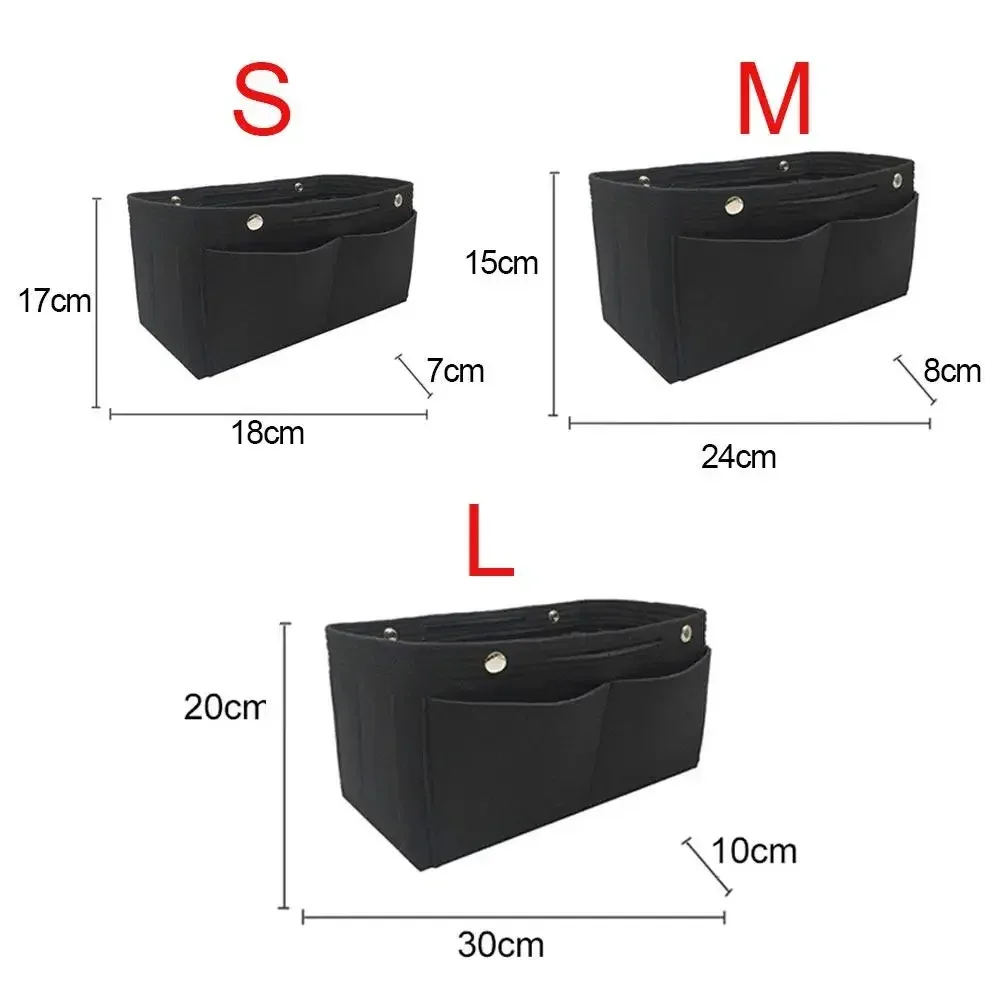 Sac à main organisateur pour femmes, sac de voyage en feutre, doublure d'insertion, pochette de rangement