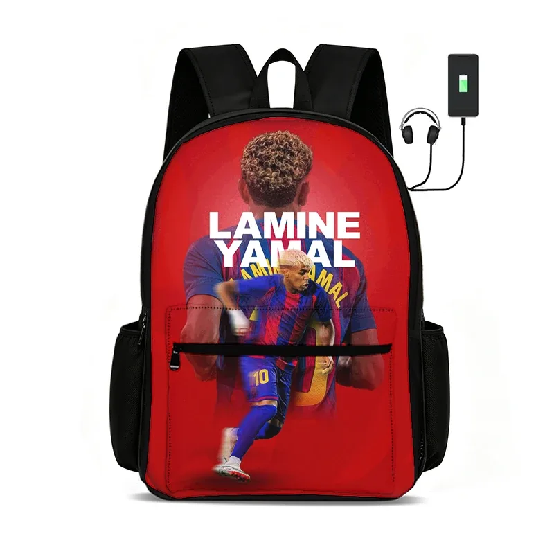 sac à dos football star l-lamin yamal, sacs d'école, de voyage, de grande capacité, sacs de sport, sacs à dos pour étudiants