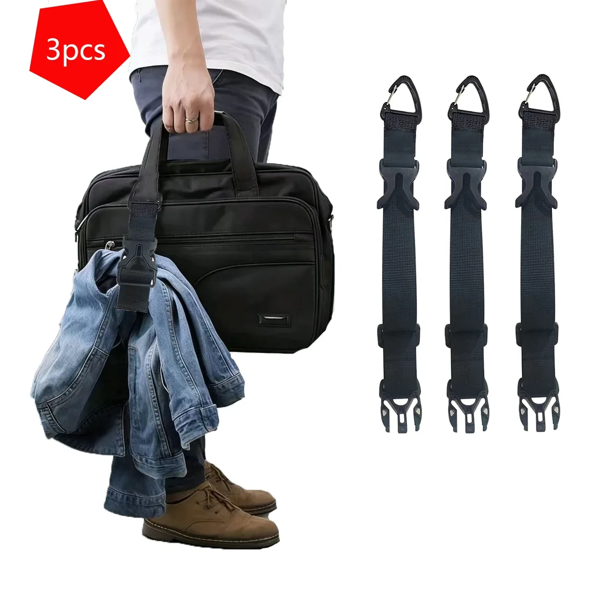 sangle de fixation triangulaire pour bagages de voyage en extérieur avec corde de rangement pour vêtements, sangle de fixation externe pour bagages à boucle papillon, sangle de fixation pour valise, sangle de fixation pour sac de voyage, sangle pour accessoires de bagages, sangle de regroupement