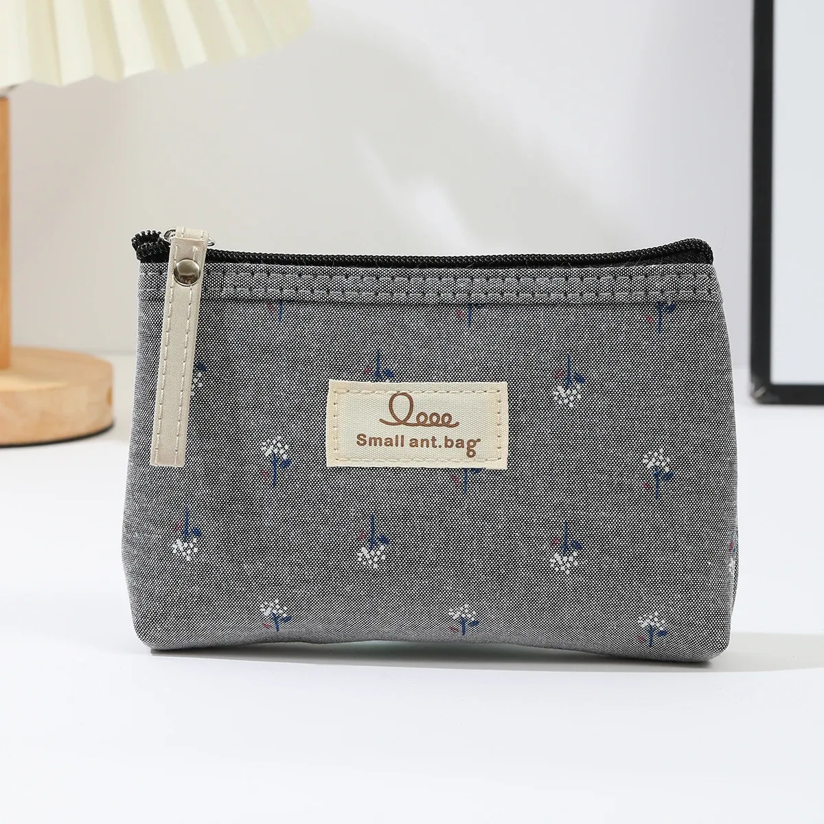 trousse de maquillage en toile style instagram imprimée, trousse à crayons portable pour femme, trousse de voyage pour étudiants, sac de rangement pour articles de toilette