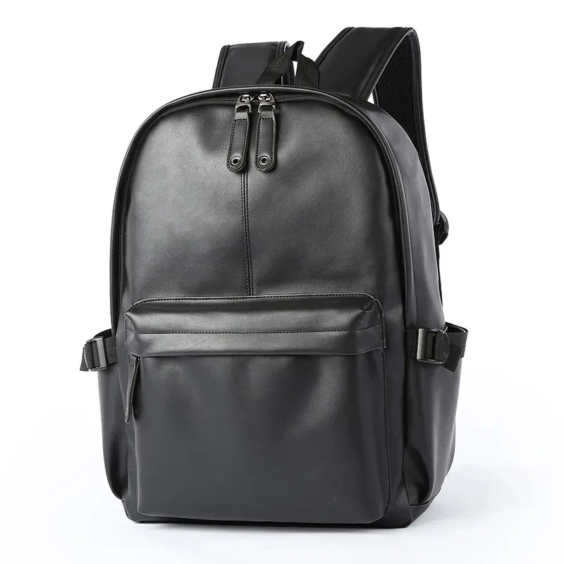 sac à dos de luxe en cuir pu souple pour hommes, sacs pour ordinateur portable de 15 pouces, sacs de voyage de grande capacité, cartable d'étudiant