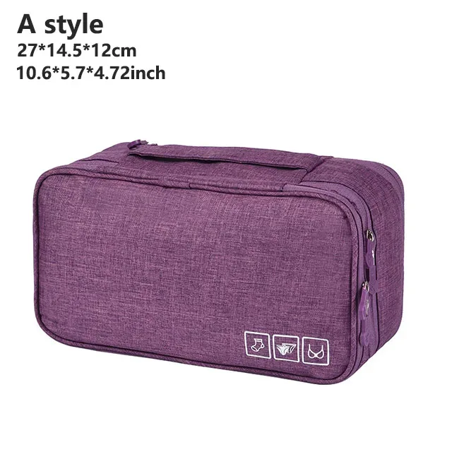 sac de rangement portable multi-couches pour lingerie de voyage pour femmes, organiseur de sous-vêtements, pochette étanche compartimentée pour chaussettes et soutiens-gorge, étui de voyage