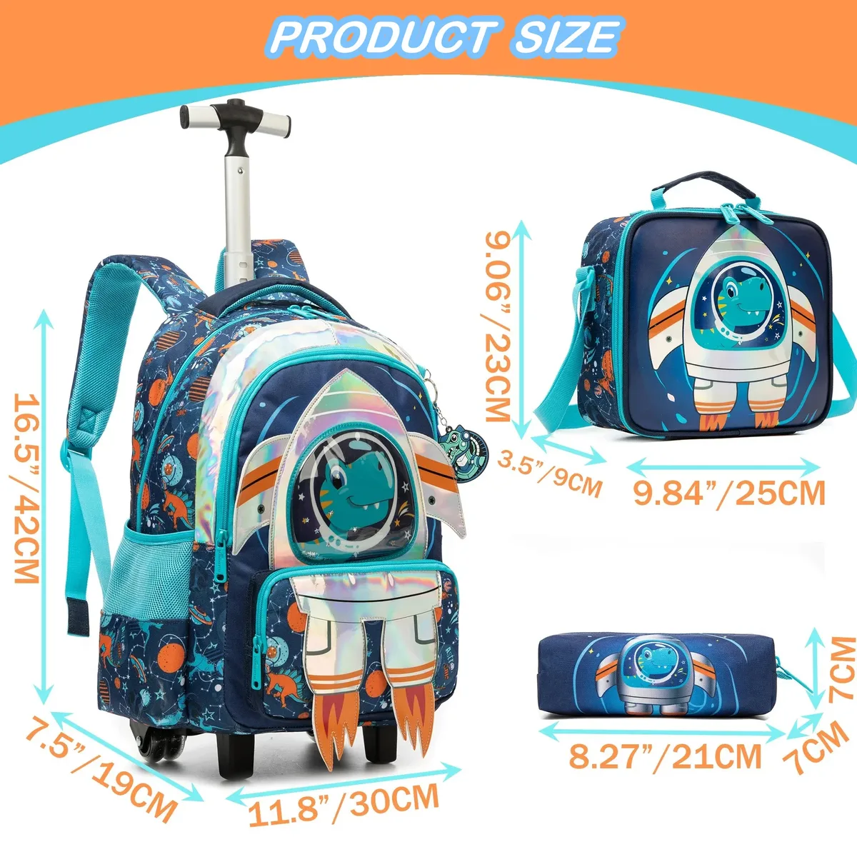 sac à dos à roulettes pour enfants, bagage de voyage à roulettes, sac à livres d'école léger pour garçons, sac d'étudiant de grande capacité