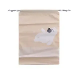 sac de rangement en nylon imprimé de dessin animé, étanche, poudres wstring de proximité, multifonctionnel, portable, durable, chaussures, sous-vêtements, sac de voyage, 1 pièce