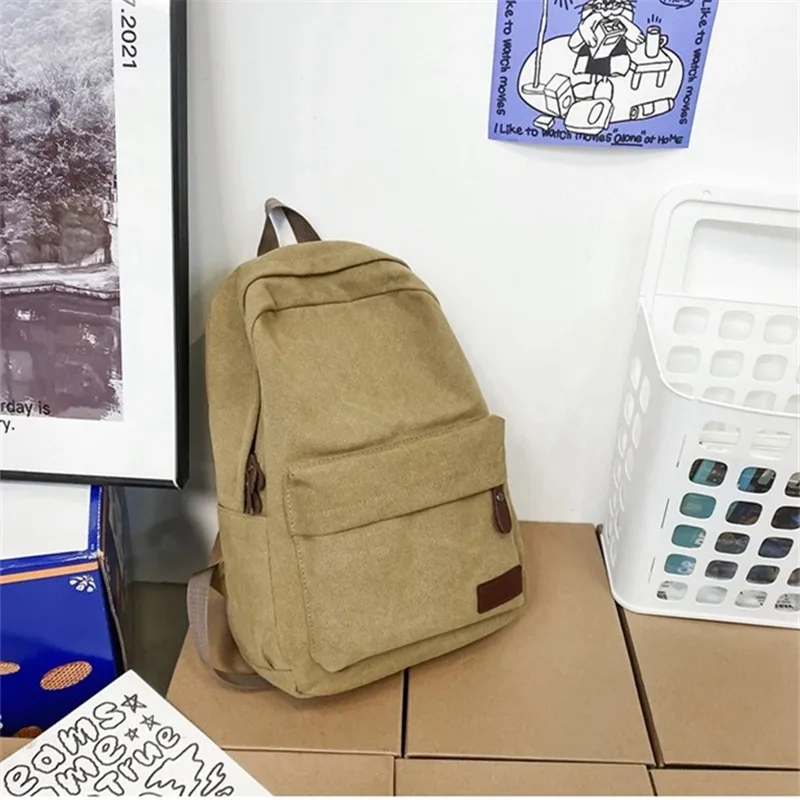 nesitu a4 vintage durable vert noir kaki marron 14 pouces ordinateur portable toile hommes femmes sac à dos école randonnée sac de voyage m31