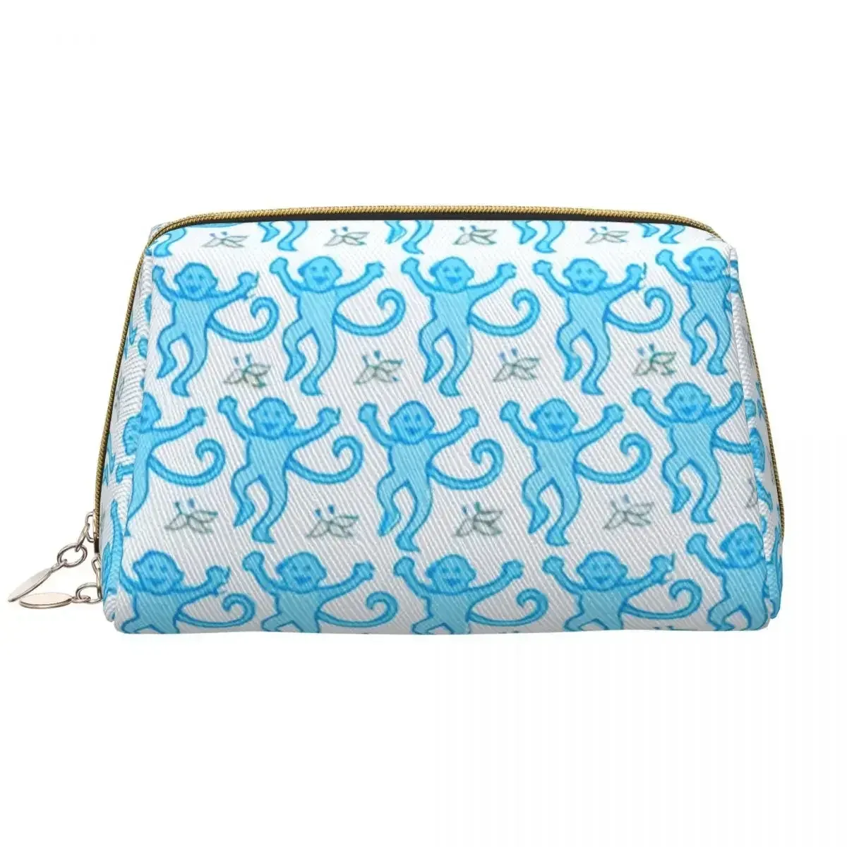 sac à cosmétiques de voyage personnalisé pour femme, rouleau preppy, singes, lapin, trousse de toilette et de maquillage, trousse de rangement de beauté pour dames
