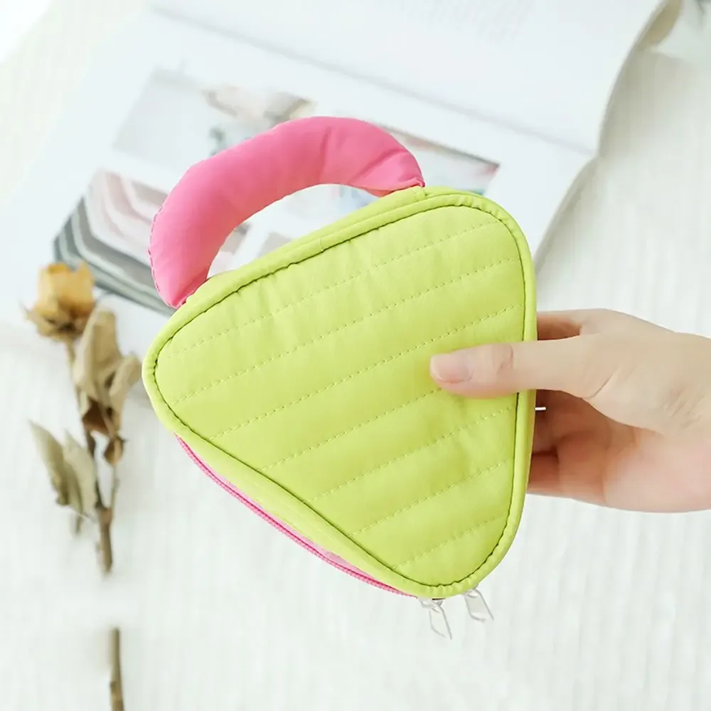 sac à cosmétiques multifonctionnel pour femmes, carré, triangulaire, simple, à la mode, trousse de toilette de voyage, sac de rangement, trousse de maquillage