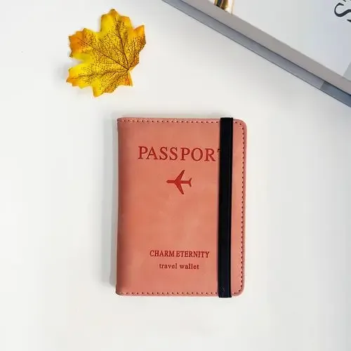 housse de protection portable pour passeport, pochette de rangement multifonctionnelle pour cartes d'identité et bancaires, étui portefeuille en cuir pu, accessoires de voyage