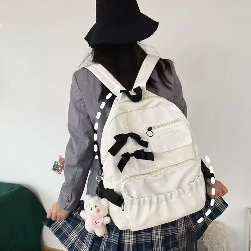 sac à dos en toile avec nministériels d pour femme et adolescente, style collège, à épaule, doux et mignon, pour l'école
