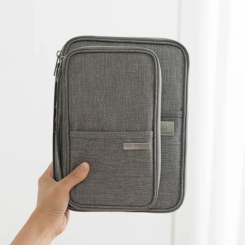 porte-passeport étanche, sac de voyage portable, organisateur de passeport multifonctionnel, mallette de documents, sac de rangement pour femmes et hommes