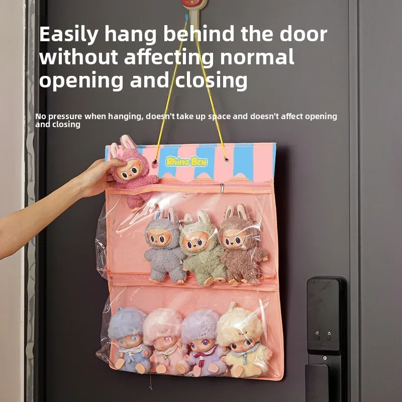 sac de rangement mural anti-poussière en feutre pour poupées, organisateur mural pour jouets en peluche, nouveau sac de rangement intérieur multi-usage