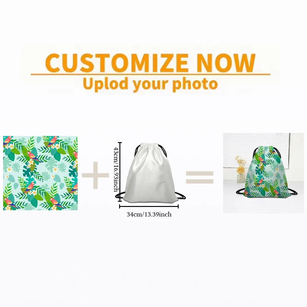 sac à dos personnalisé avec cordon de serrage, sac de rangement pour l'extérieur, pochette utilitaire de voyage, pochette durable, cadeau de noël, 1 pièce