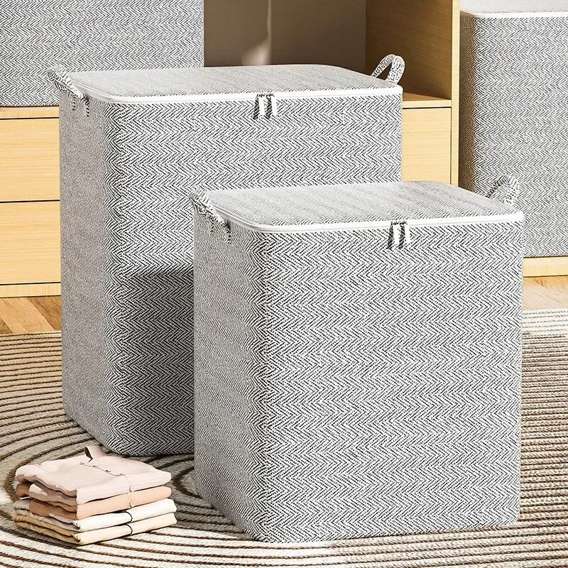 Sac de rangement domestique de grande capacité, 1 pièce, matériau Non tissé, organisateur de placard et de garde-robe, peut être utilisé pour les vêtements de couette, les jouets 2025