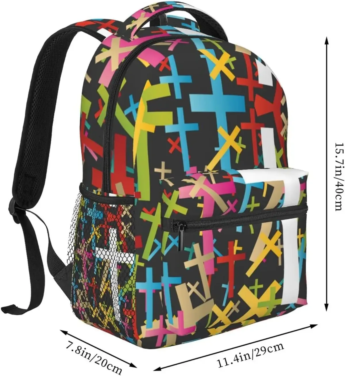 Sac à dos en croix de Jésus pour hommes et femmes, sac à livres léger, sac à dos pour ordinateur portable, voyage chrétien, mode