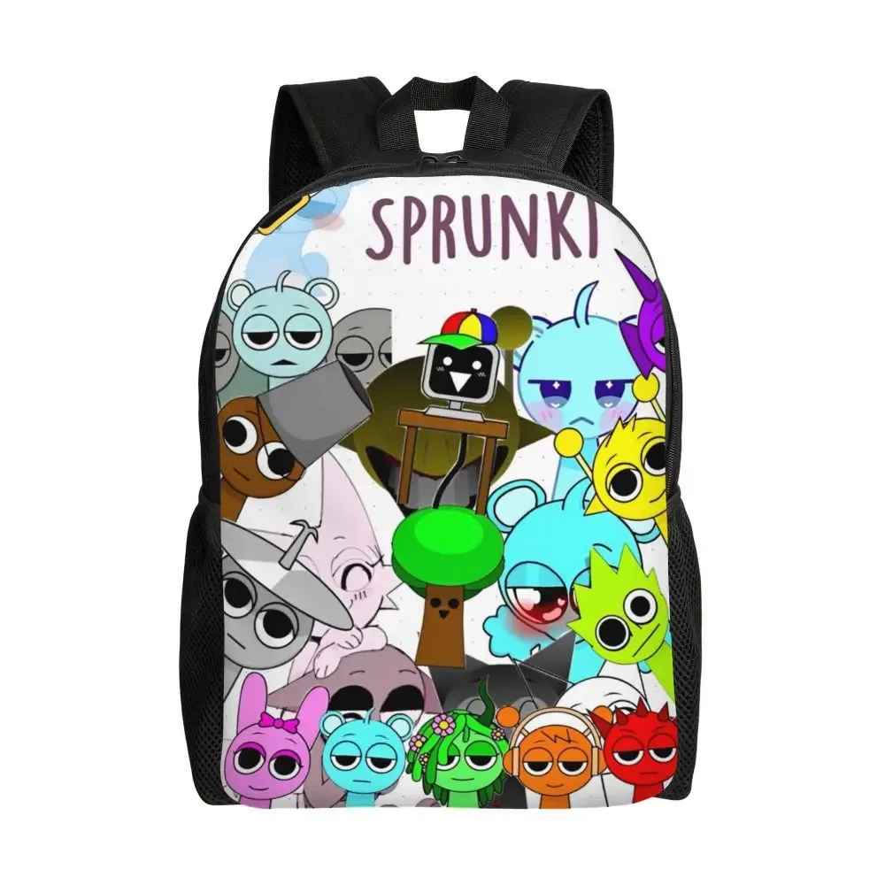 sprunki jevin drôle sac à dos décontracté léger lycée randonnée voyage sac à dos pour hommes femmes ordinateur portable sac à bandoulière