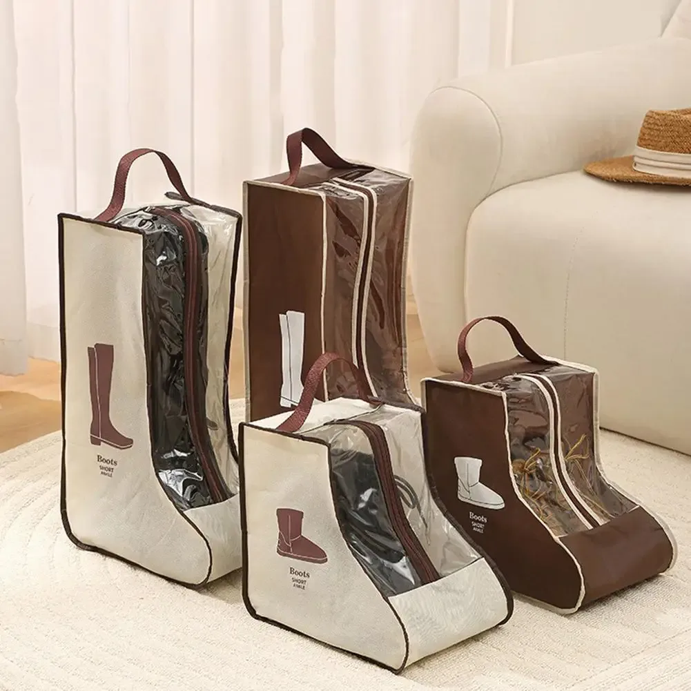 sac de rangement imperméable pour bottes hautes, housse de protection anti-humidité et anti-poussière, pochette de voyage portable pour chaussures