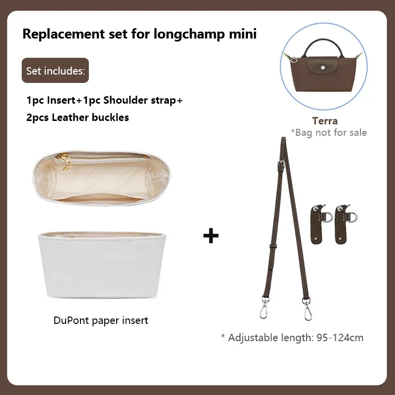 sangle de sac à bandoulière de remplacement en cuir, sangle d'épaule de sac adaptée pour longchamp mini, sangle de sac réglable en longueur, accessoires de sac