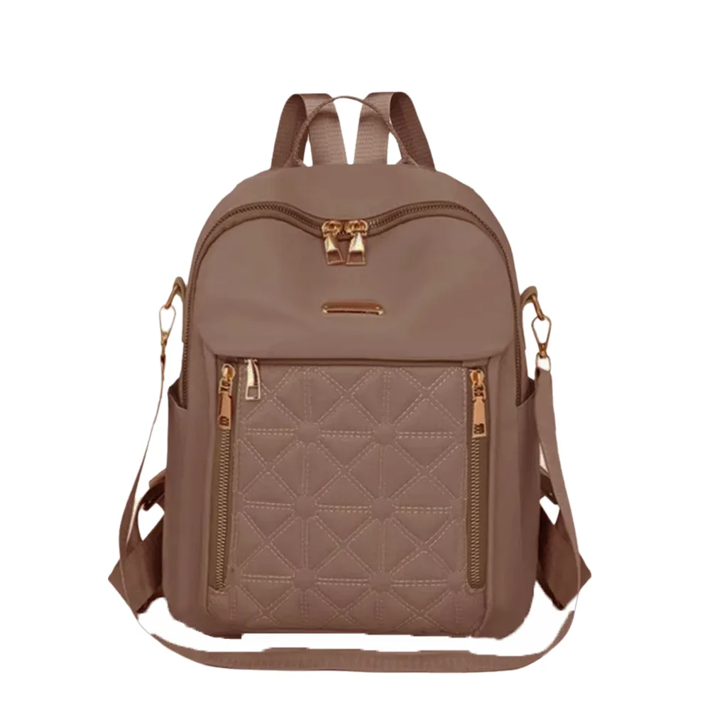 sac à dos de luxe simple en tissu oxford, sac à bandoulière multifonctionnel de couleur unie, sac à main de style coréen rétro