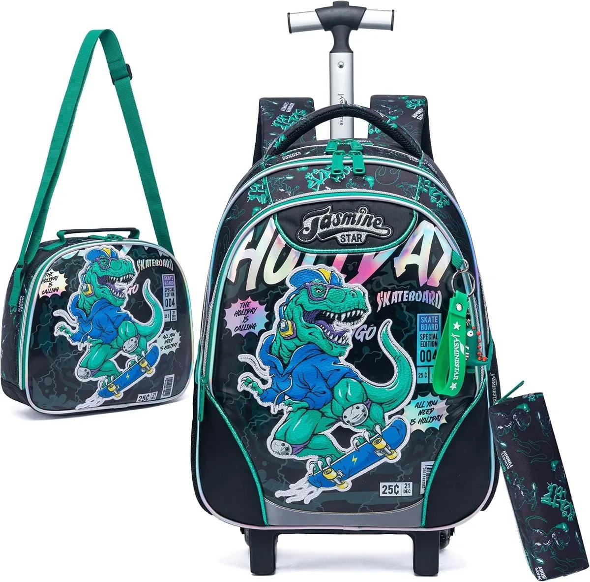 sac à dos à roulettes licorne pour filles et enfants, sac d'école à roulettes, bagage de voyage, cadeau mignon pour élèves du primaire, sac à roulettes