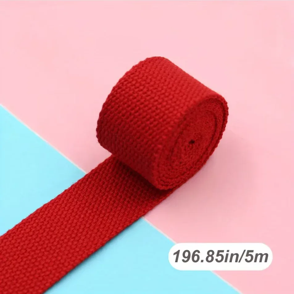 cerclage de sangle portable 5m x 32mm, pour sac à dos, bricolage, accessoires de ceinture de couture, ruban de décoration pour vêtements
