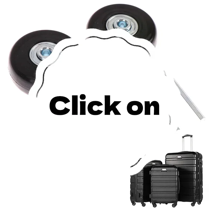 1 ensemble de roues de rechange pour valise, roulettes de luxe de 50 mm de diamètre extérieur avec vis, pour réparation et remplacement des axes