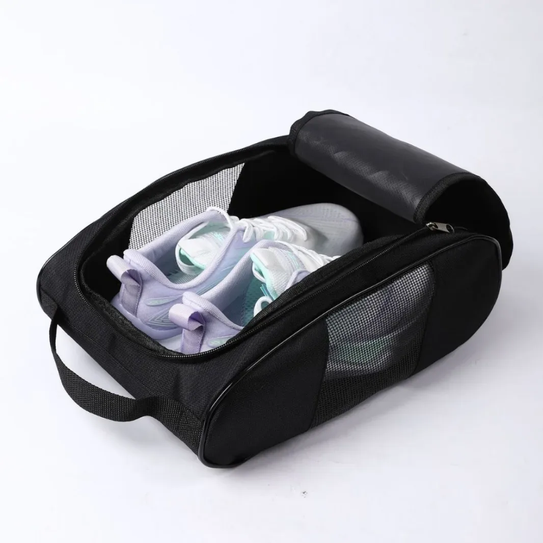 sac à chaussures de golf portable, sac à main en tissu oxford de haute qualité, imperméable, anti-poussière, léger, sac de rangement pour chaussures de football et de tennis