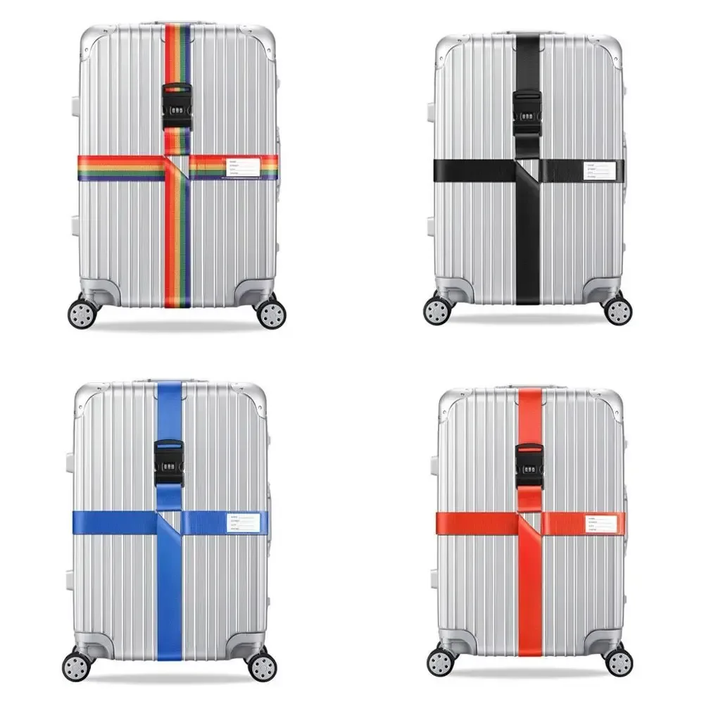 sangle de bagage de voyage réglable avec verrouillage par mot de passe, ceinture d'emballage, verrouillage sécurisé des bagages, antivol, ceinture de faisceau de bagages