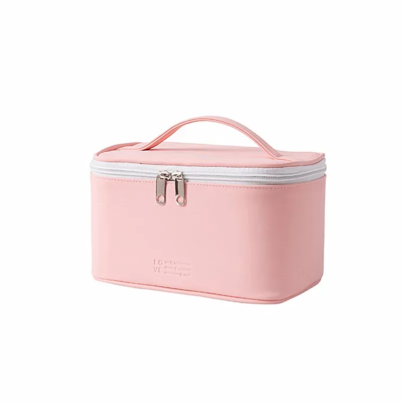 trousse de maquillage à fermeture éclair pour femme, trousse de toilette en poudre, trousse de maquillage, accessoires de la présidence