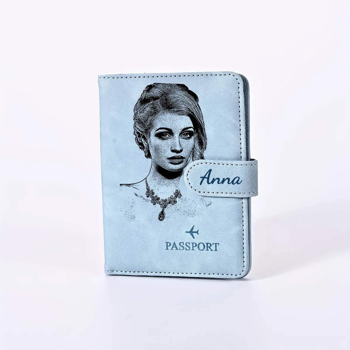 porte-passeport personnalisé avec motif d'animal de compagnie. élégante trousse de voyage pour documents, cadeau personnalisé pour les vacances, les affaires et plus encore
