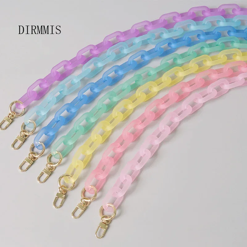 Accessoires de sac à bandoulière en acrylique pour femmes, pièces détachables, chaîne de remplacement, bonbons, mignon, sangle mate, chaîne de poignée d'épaule, nouvelle mode
