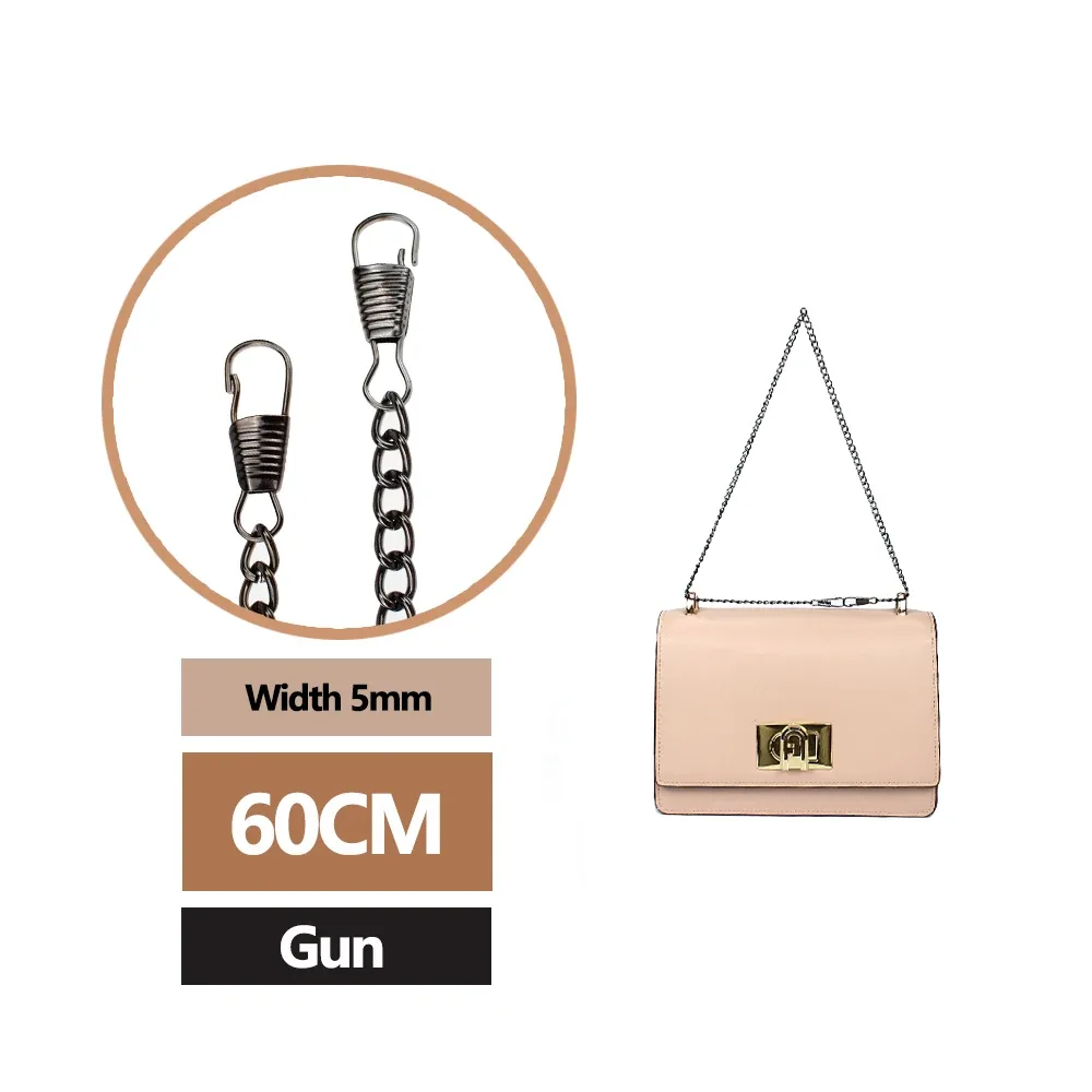 sacs en métal jopurse avec boucles pour femmes, sangle initiée pour sacs, remplacement de sac à bandoulière, accessoires jobag, largeur 5mm, 40 cm, 60 cm, 120cm