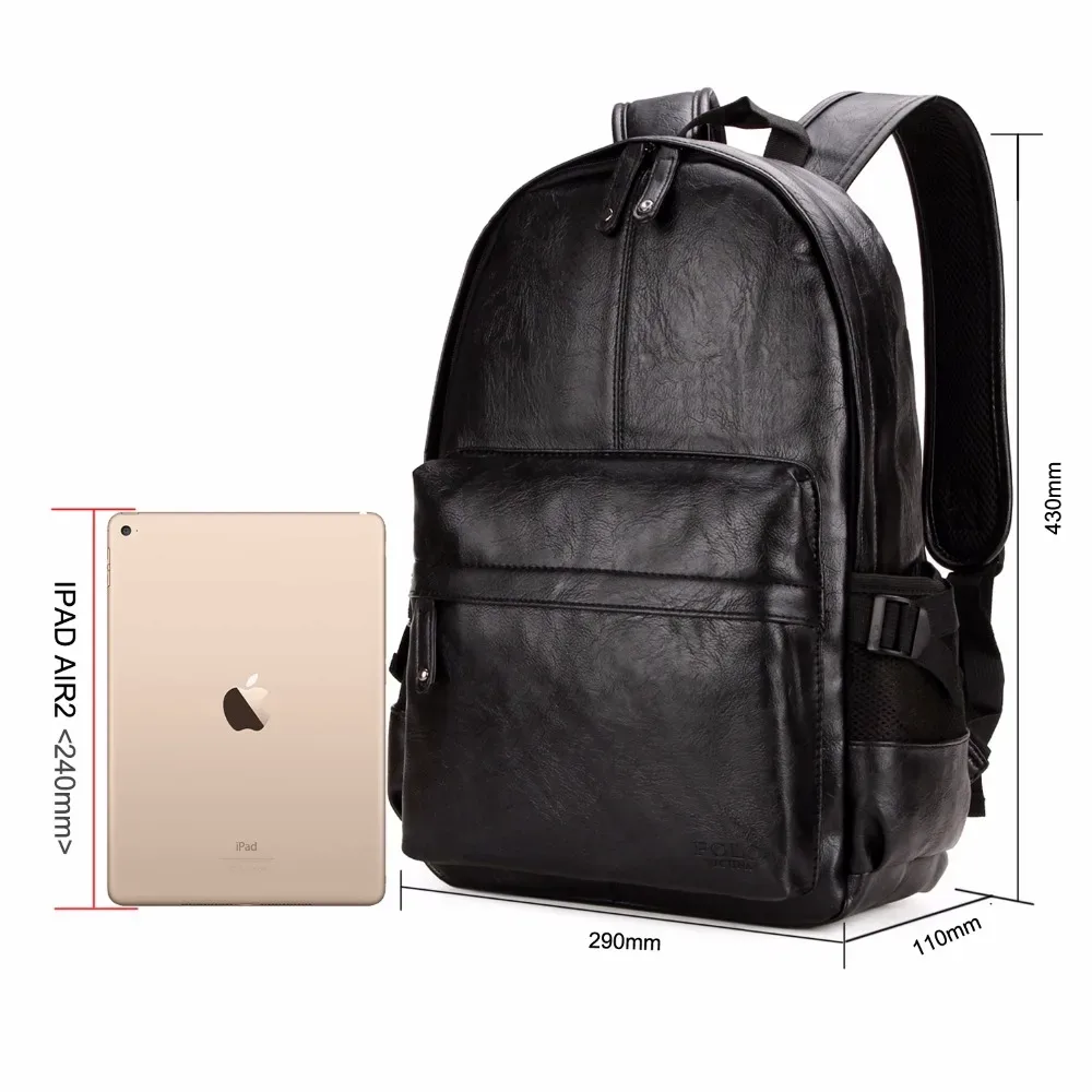 sac à dos d'école en cuir pour hommes, célèbre marque, style preppy, design simple, sacs de jour décontractés