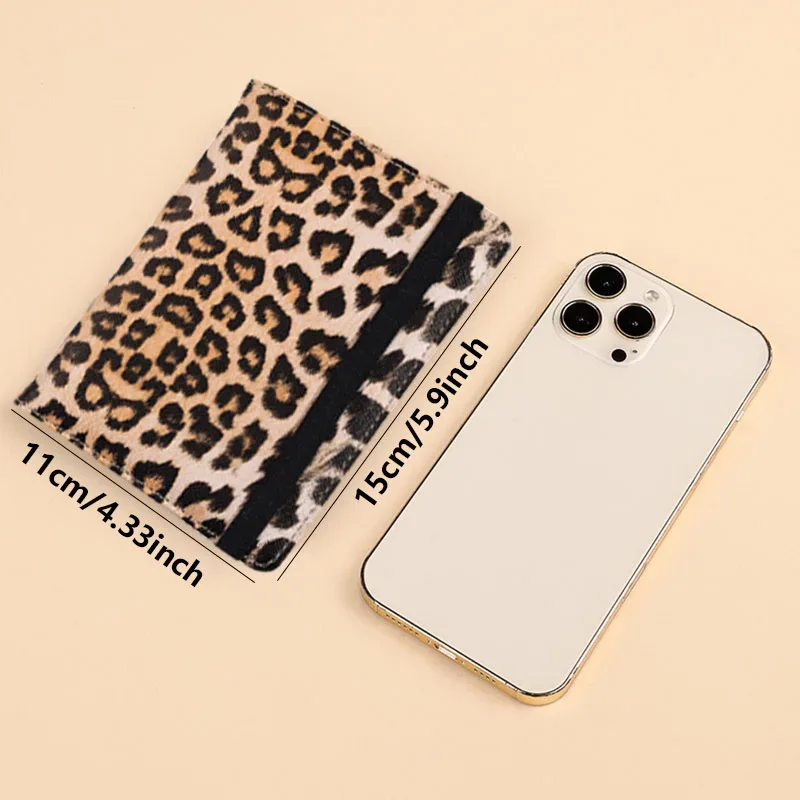 housse de passeport avec bande de fixation, étanche, avec clip intégré, protection rfid, motif léopard, porte-passeport, accessoires de voyage
