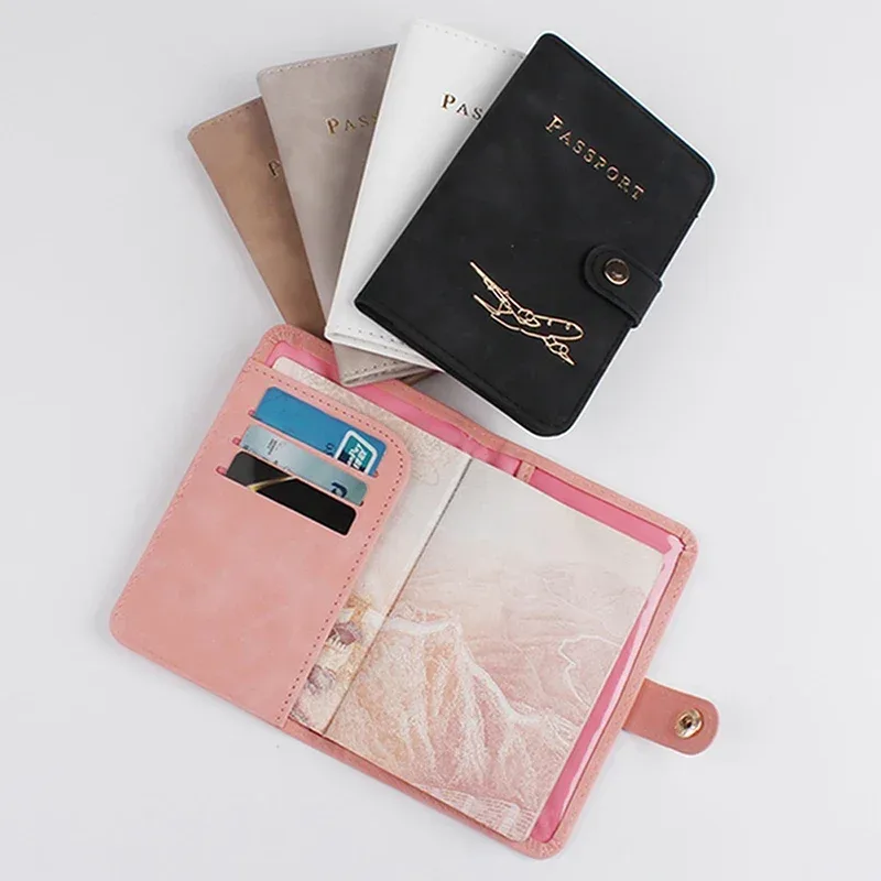 étui de voyage étanche en cuir pu pour porte-passeport, mignon livre de passeport pour femmes/hommes, couverture de passeport, portefeuille pour cartes de crédit