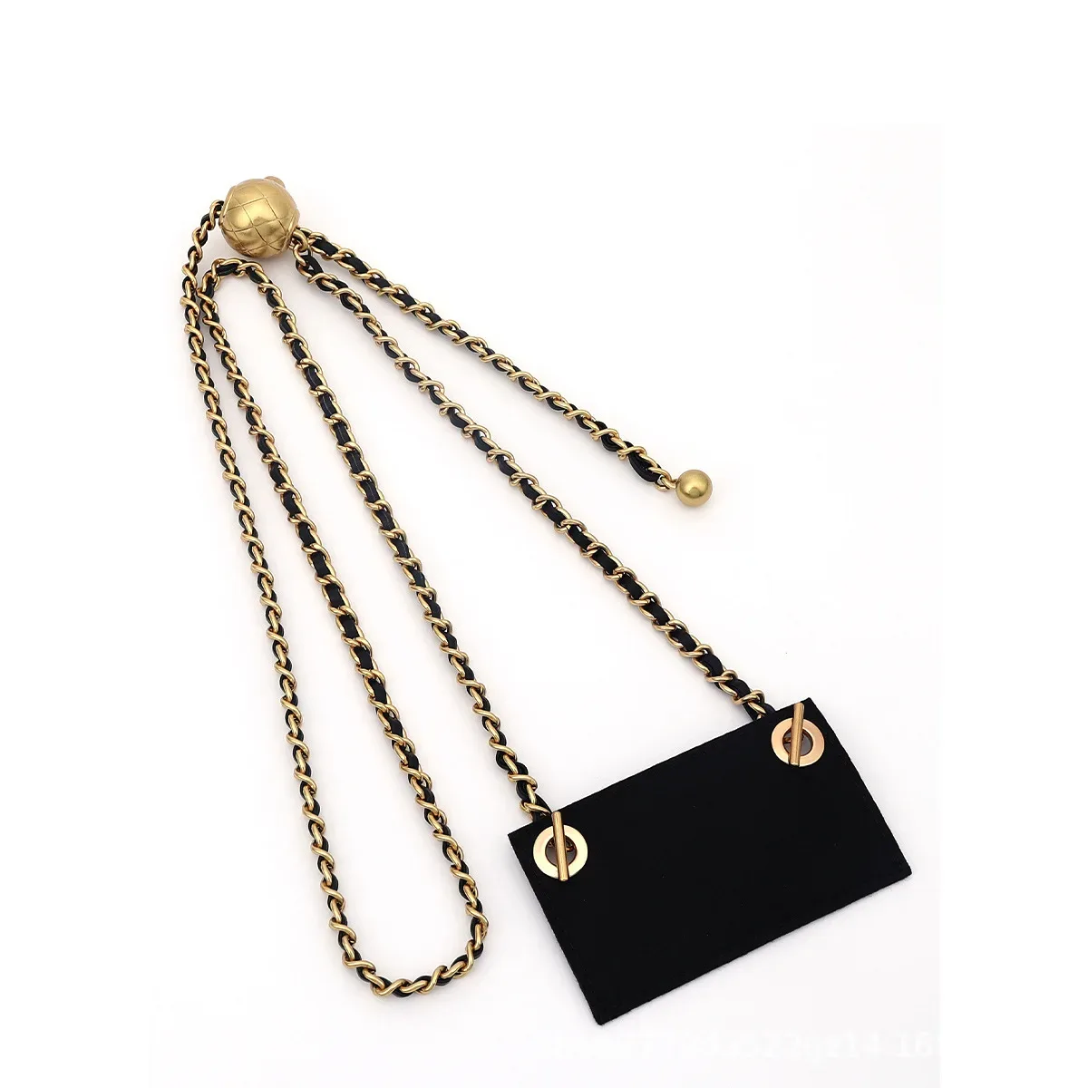 bandoulière en cuir chaîne en métal pour petit sac de carte cf sac à bandoulière accessoires remplacement portefeuille intérieur