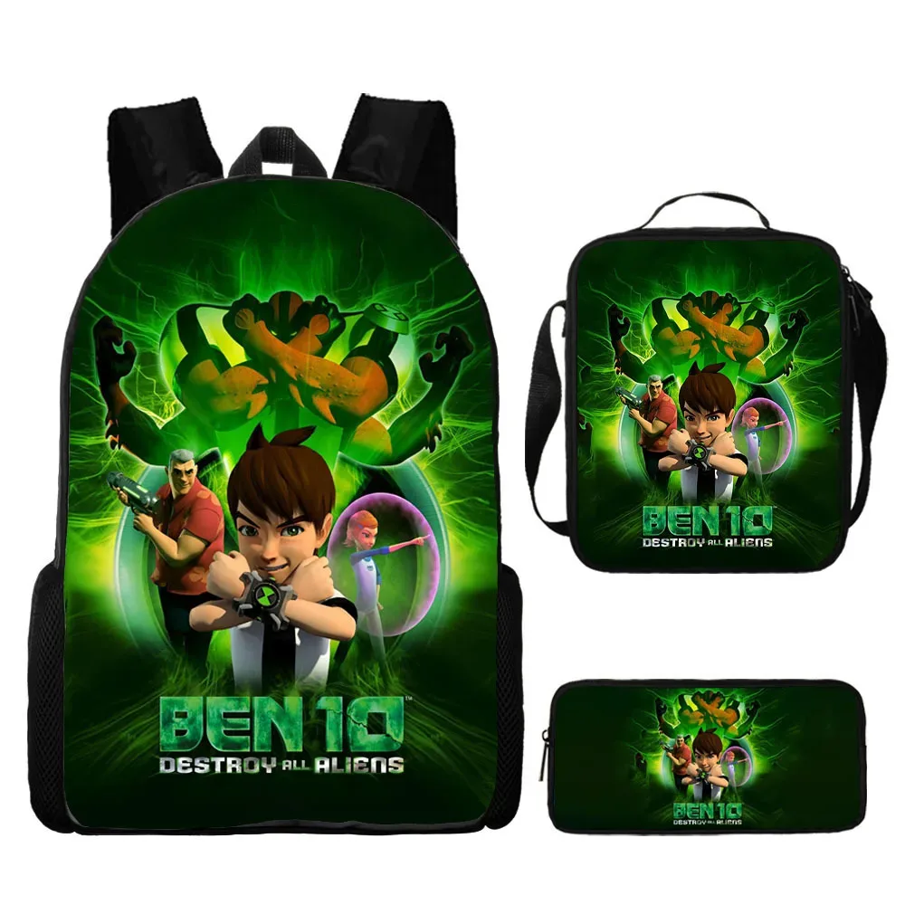 sac à dos hacker pour adolescents ben 10, sac à dos pour étudiants, sac à dos de dessin animé, sac à bandoulière pour stylos