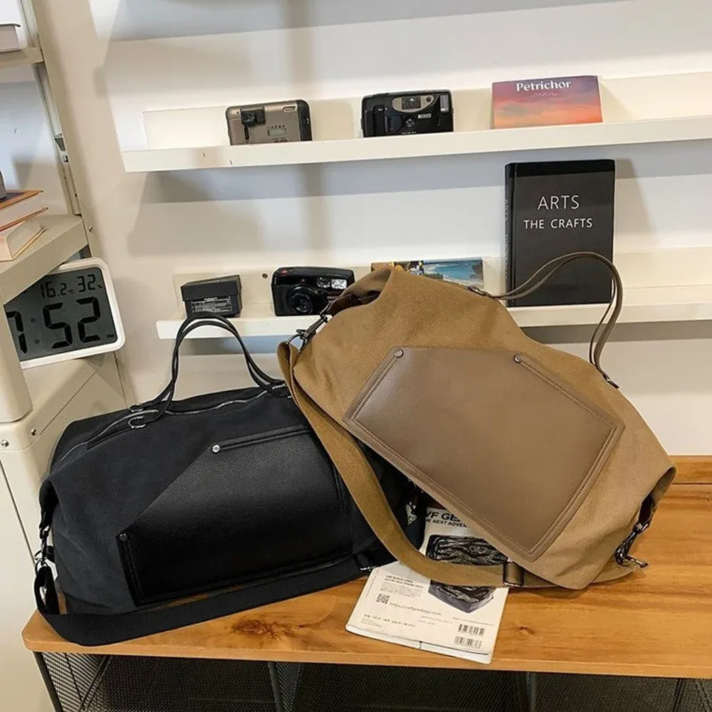 Sac de voyage pour homme et femme, sac fourre-tout de grande capacité, sac de sport en toile imperméable pour yoga et exercices, sac à bandoulière pour la remise en forme