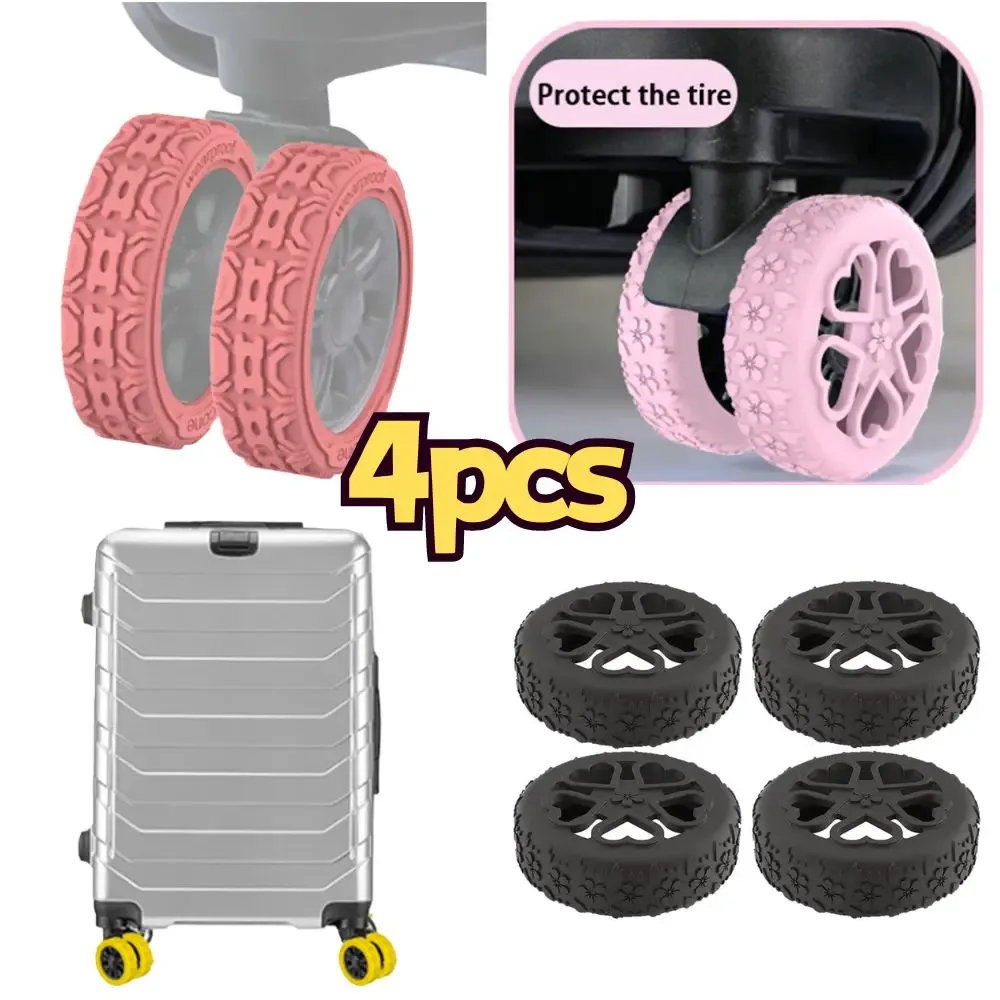 housses de protection de roues de bagages en silicone de qualité supérieure, antichoc silencieux, couverture d