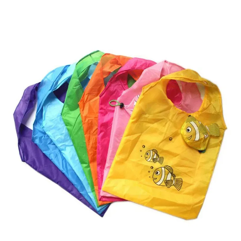 grand sac de courses pliable réutilisable, fourre-tout d'épicerie en nylon pour femmes, sac à main de supermarché, sacs fourre-tout de magasin de poissons en carton